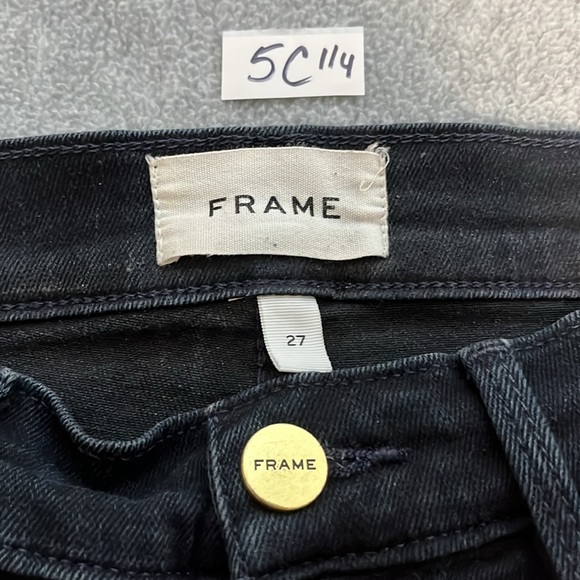 Frame Le High Skinny Jeans Womens Size 27 Black Preppy High Rise - Picture 2 of 10